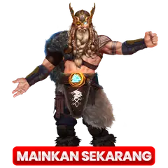 Maskot game ksatria viking dari banner OLXTOTO