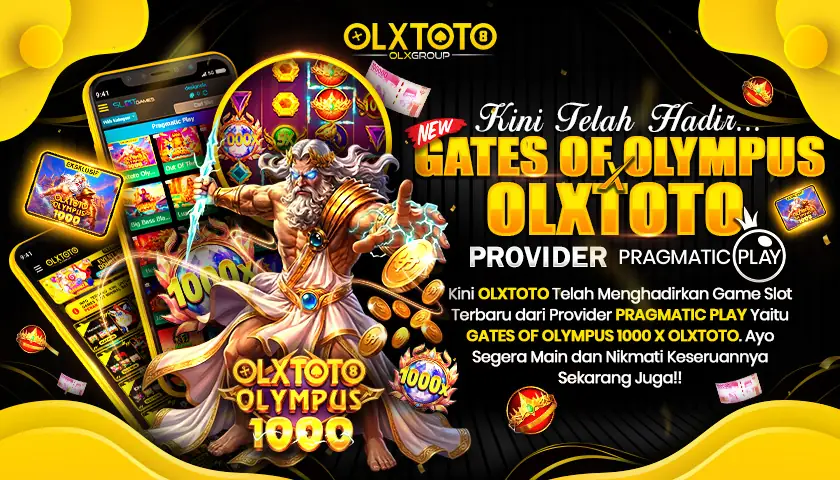 Banner OLXTOTO: game slot Gates of Olympus 1000 x OLXTOTO dari Pragmatic Play