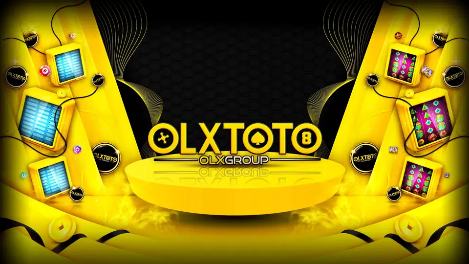 Panggung logo OLXTOTO OLXGROUP berwarna kuning-hitam